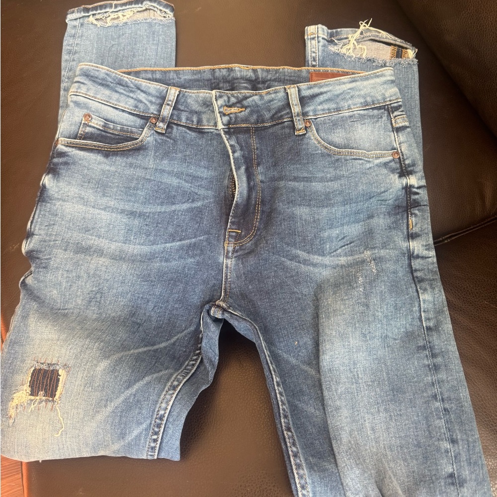 ASOS Men's Blue Distressed Jeans 30/30